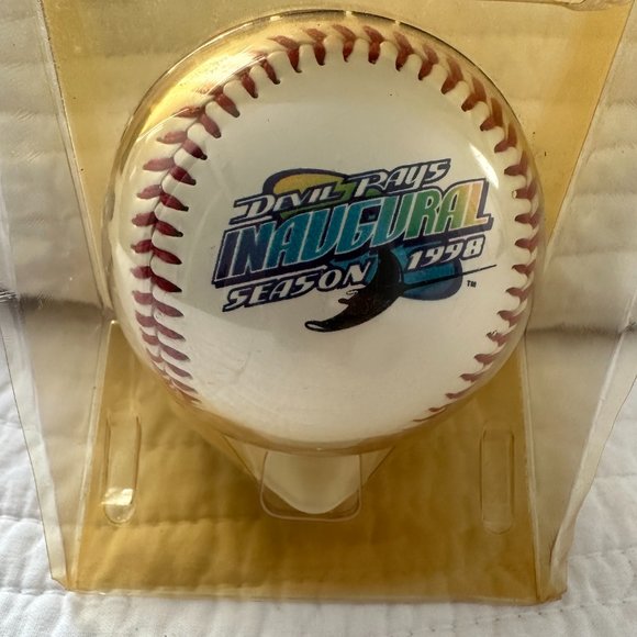 Devil Rays Inaugural Season 1998 Base Ball MLB in Casing NIB - Picture 10 of 10